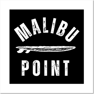 Surfing at Malibu Point Posters and Art